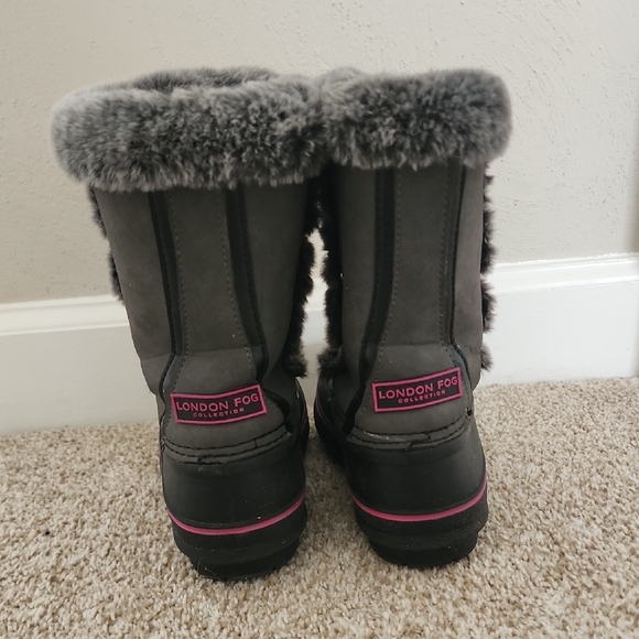 Stylish Black and Pink Winter Boots - Picture 2 of 3